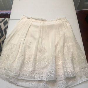 White eyelet Elie Tahari skirt